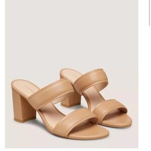 Stuart Weitzman Beige Women's Sydney 75 mm mules